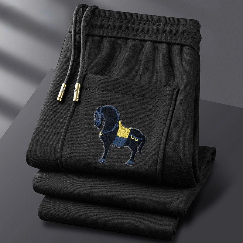 Otaylo Effortless Style & Comfort Drawstring Pants with Stunning Embroidered Horse Accent