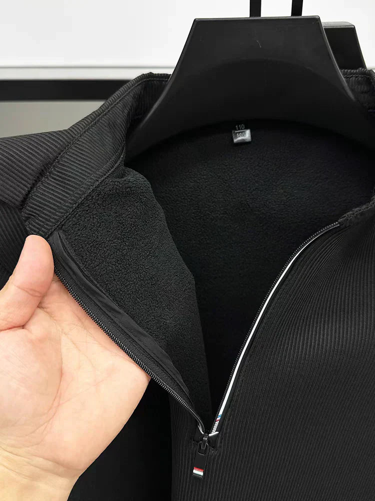 Otaylo Men's Ethereal Realm Zipper Polo T-Shirt Stylish Casual Wear