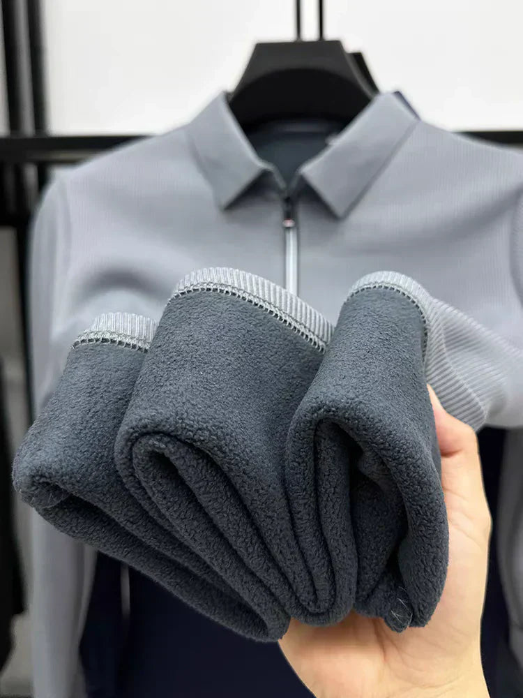 Otaylo Men's Ethereal Realm Zipper Polo T-Shirt Stylish Casual Wear