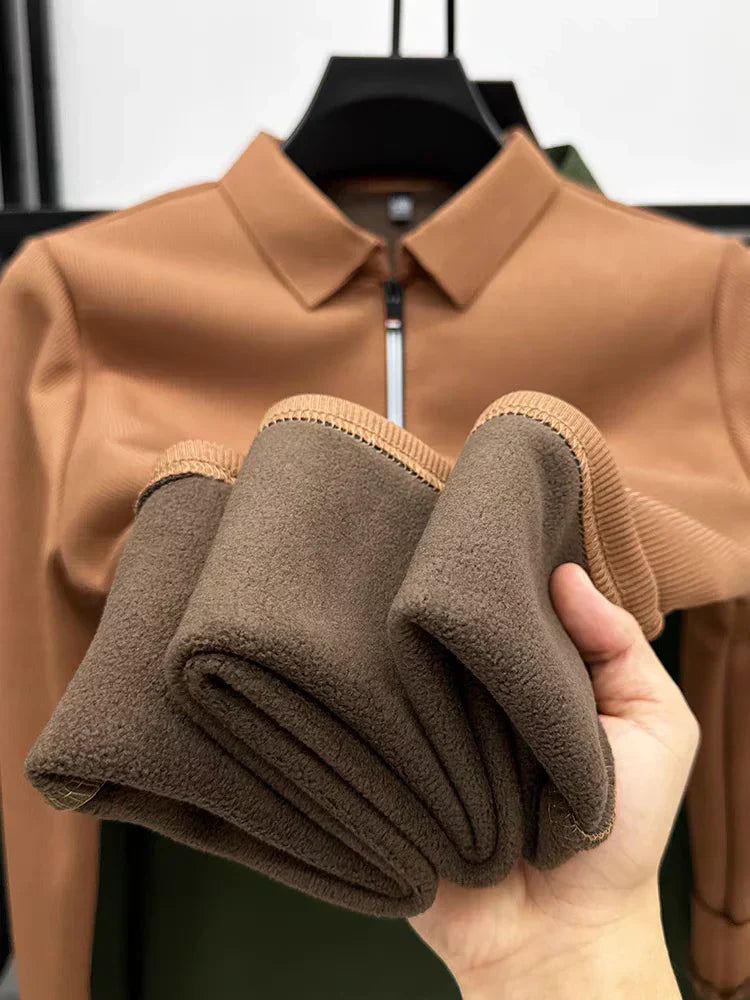 Otaylo Men's Ethereal Realm Zipper Polo T-Shirt Stylish Casual Wear