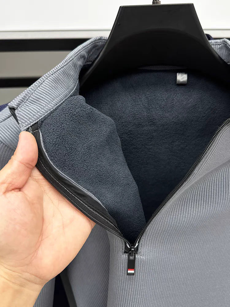 Otaylo Men's Ethereal Realm Zipper Polo T-Shirt Stylish Casual Wear